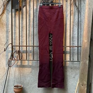 High-waisted mesh flare pants